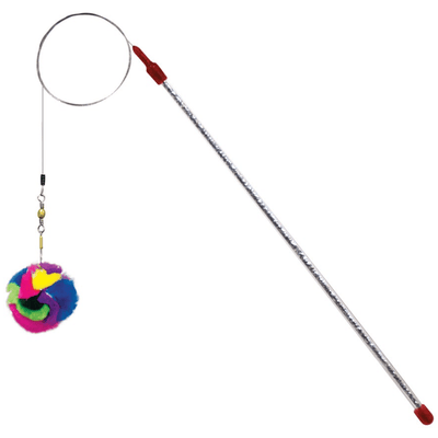 Cat Teaser - DA BALL with Rod - J & J Pet Club - GO CAT