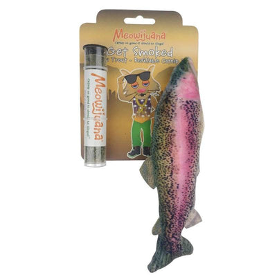 Cat Toy - Get Smoked Refillable Rainbow Trout - J & J Pet Club - Meowijuana