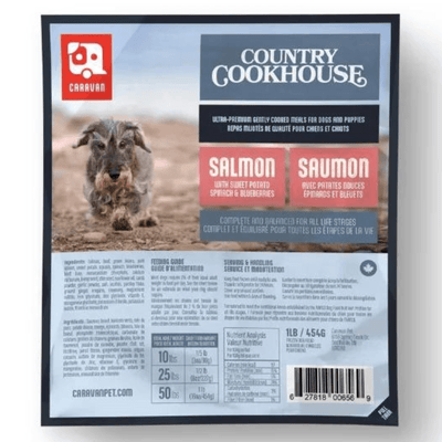 Cooked Dog Food - COUNTRY COOKHOUSE - Gently Cooked Salmon Meal - 1 lb - J & J Pet Club - Caravan
