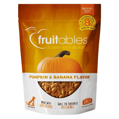 Crunchy Baked Dog Treat - Pumpkin & Banana Flavor - 12 oz - J & J Pet Club - Fruitables