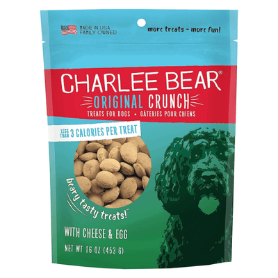 Crunchy Dog Treat - ORIGINAL CRUNCH - with Cheese & Egg - 16 oz - J & J Pet Club - Charlee Bear