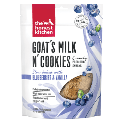 Crunchy Probiotic Dog Treat - GOAT'S MILK N' COOKIES - Blueberries & Vanilla - 8 oz - J & J Pet Club - The Honest Kitchen