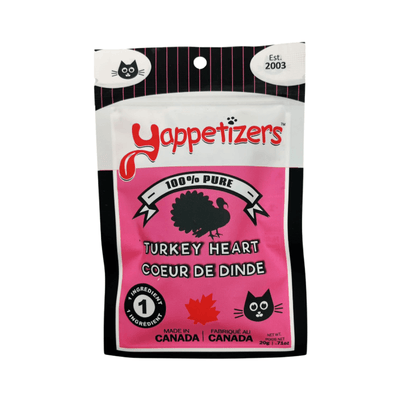 Dehydrated Cat Treat - Turkey Heart - 20 g - J & J Pet Club - Yappetizers