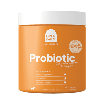 Dog Supplement - Probiotic - 90 ct soft chews - J & J Pet Club - Open Farm