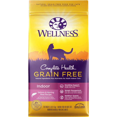 Dry Cat Food - COMPLETE HEALTH - Grain Free Salmon & Herring - INDOOR Adult - J & J Pet Club - Wellness
