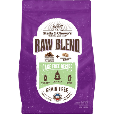 Dry Cat Food - Raw Blend - Cage Free Poultry Recipe - J & J Pet Club - Stella & Chewy's