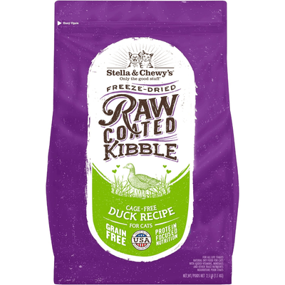 Dry Cat Food - Raw Coated - Duck - J & J Pet Club - Stella & Chewy's