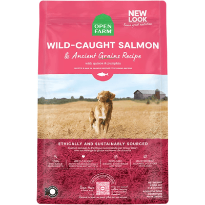 Dry Dog Food, Wild-Caught Salmon & Ancient Grains Recipe - J & J Pet Club - Open Farm