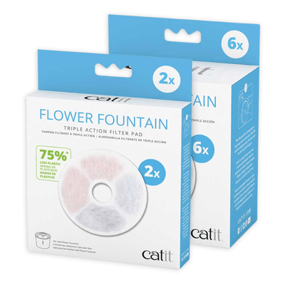 Flower Fountain Triple Action Filter Pad - J & J Pet Club - Catit
