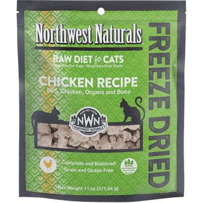 Freeze Dried Cat Food - Nibbles - Chicken Recipe - 11 oz - J & J Pet Club - Northwest Naturals