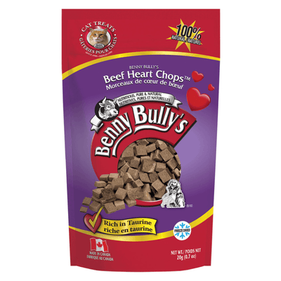 Freeze Dried Cat Treat - Beef Heart Chops - 20 g - J & J Pet Club - Benny Bully's
