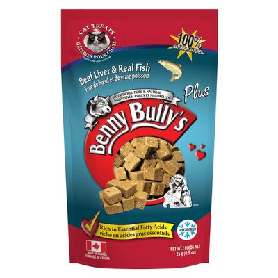 Freeze Dried Cat Treat - Beef Liver & Real Fish - 25 g - J & J Pet Club - Benny Bully's