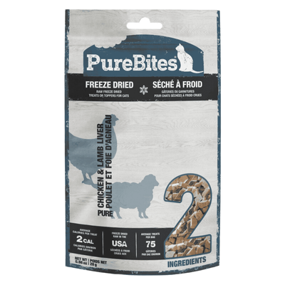 Freeze Dried Cat Treat - Chicken & Lamb Liver - 0.98 oz - J & J Pet Club - Purebites