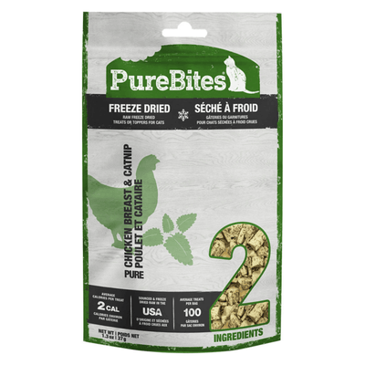 Freeze Dried Cat Treat - Chicken Breast & Catnip - 1.3 oz - J & J Pet Club - Purebites