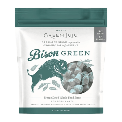Freeze Dried Dog & Cat Treat - Bison Green - J & J Pet Club - GREEN JUJU