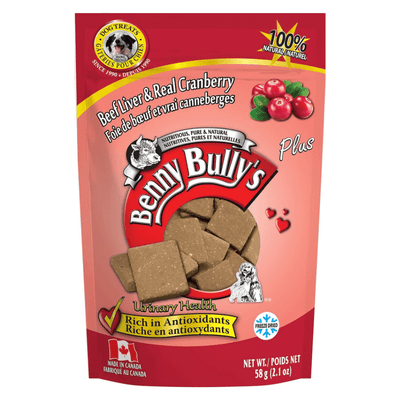 Freeze Dried Dog Treat - Beef Liver & Real Cranberry - 58 g - J & J Pet Club - Benny Bully's