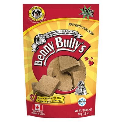 Freeze Dried Dog Treat - Beef Liver Chops Original - J & J Pet Club - Benny Bully's