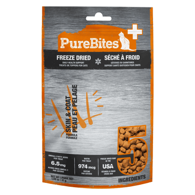 Freeze Dried Functional Cat Treat - Skin & Coat - 1.09 oz - J & J Pet Club - Purebites