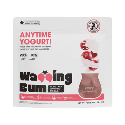 Freeze Dried Treat For Dogs & Cats - Greek Yogurt with Cranberry - 2 oz - J & J Pet Club - Wagging Bum