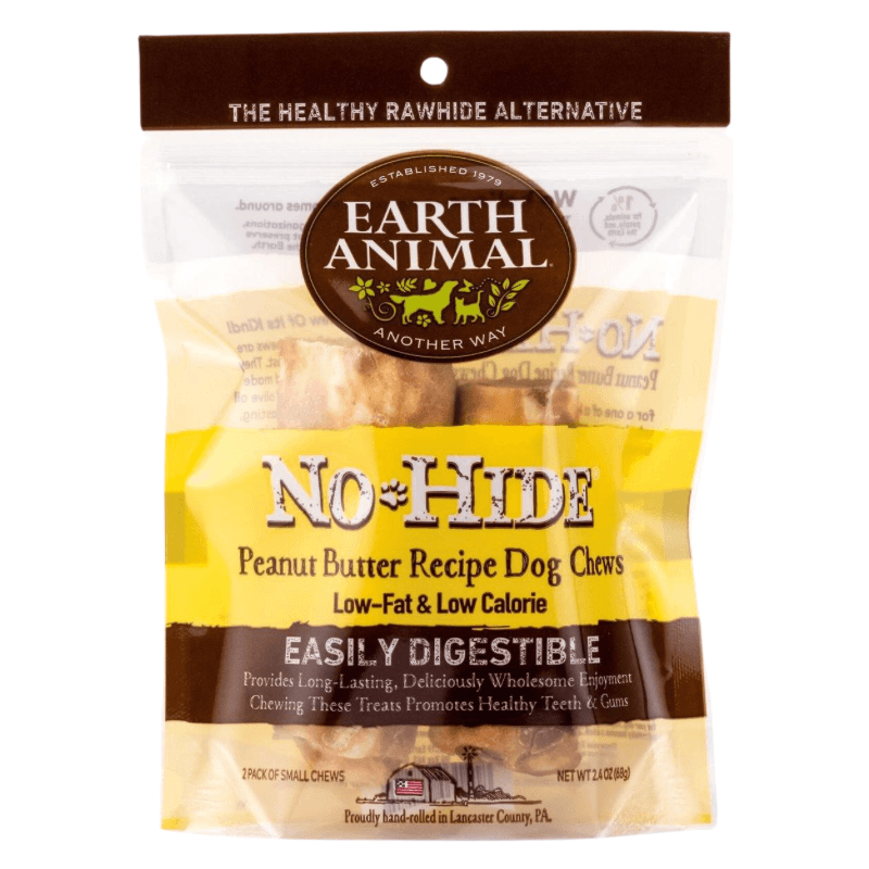 Earth Animal No Hide 2 Pack Dog Chews Peanut butter small