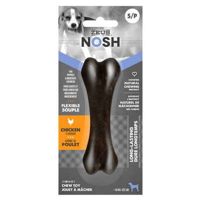 Long-Lasting Puppy Dog Chewing Toy, NOSH FLEXIBLE - Chicken Flavor - J & J Pet Club - Zeus