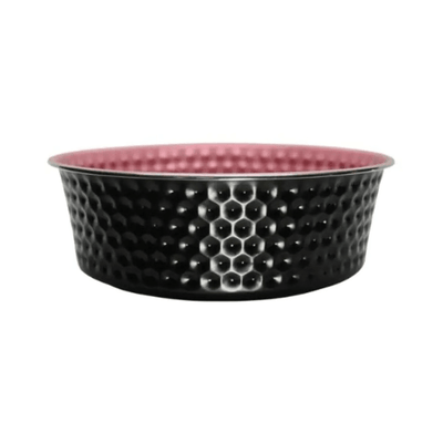 Pet Bowl - Hammered Stainless Steel - J & J Pet Club - Baxter & Bella