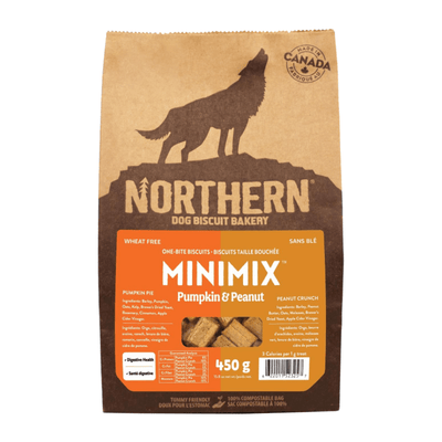 Plant Based Dog Biscuits - MiniMix Pumpkin & Peanut Mini Biscuits - 450 g - J & J Pet Club - Northern