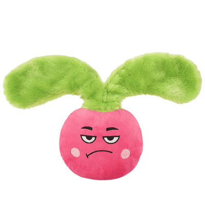 Plush Dog Toy - Feisty Veggie - Radish - J & J Pet Club - HugSmart