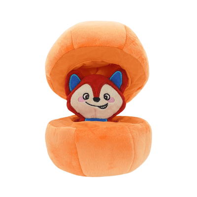 Puzzle Hunter Dog Toy - Fruity Critterz - Pumpkin - J & J Pet Club - HugSmart