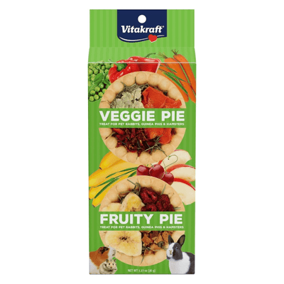 Rabbit/ Guinea Pig/ Hamster Treat - Veggie & Fruity Pie - 1.27 oz - J & J Pet Club - Vitakraft