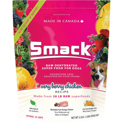 Raw Dehydrated Super Dog Food - Very Berry Chicken - J & J Pet Club - Smack