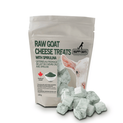 Raw Goat Cheese Treats with Spirulina - 100 g - J & J Pet Club - Happy Days