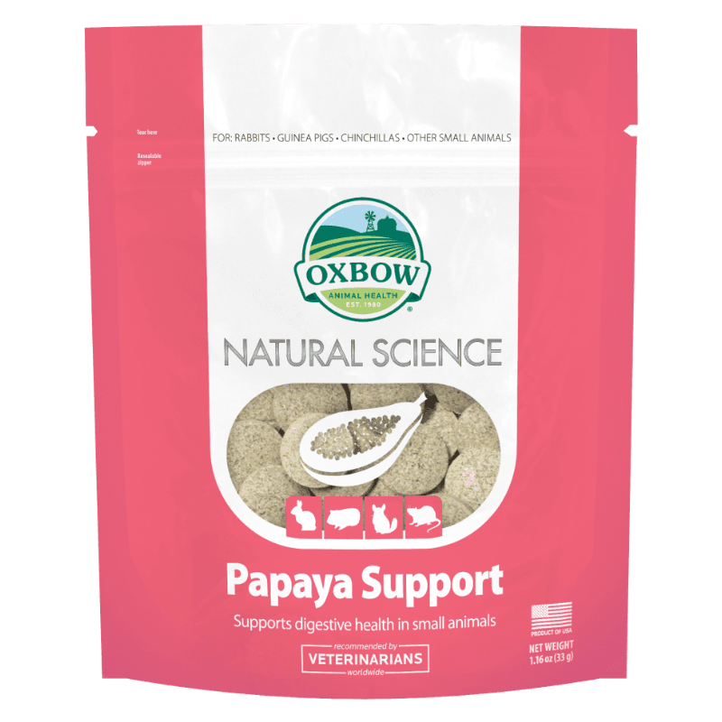 Small Animal Supplement - NATURAL SCIENCE - Papaya Support - 60 ct - J & J Pet Club - Oxbow