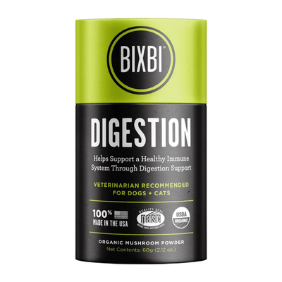 Supplement For Dogs & Cats - Organic Mushroom Powder - DIGESTION - 60 g - J & J Pet Club - BIXBI