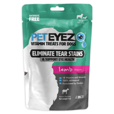 Vitamin Dog Treat - Eliminate Tear Stains & Support Eye Health - Lamb Flavor - 1 oz - J & J Pet Club - PetEyez