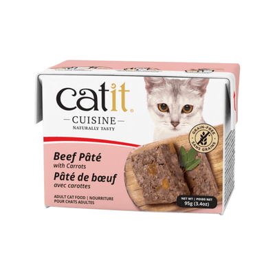 Wet Cat Food - CUISINE - Beef Pâté with Carrots - Adult - 95 g - J & J Pet Club - Catit