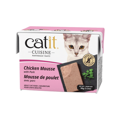 Wet Cat Food - CUISINE - Chicken Mousse with Pork - Adult - 90 g - J & J Pet Club - Catit
