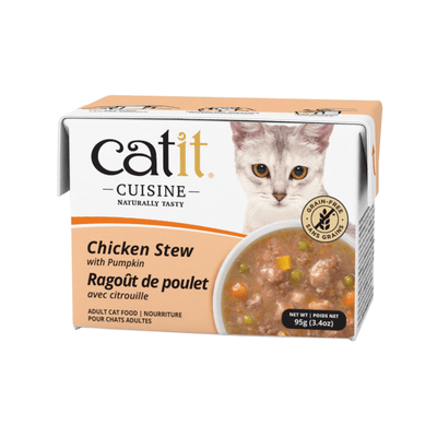 Wet Cat Food - CUISINE - Chicken Stew with Pumpkin - Adult - 95 g - J & J Pet Club - Catit