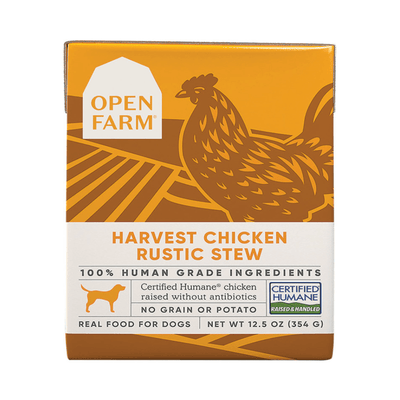 Wet Dog Food - Harvest Chicken Rustic Stew - 12.5 oz - J & J Pet Club - Open Farm