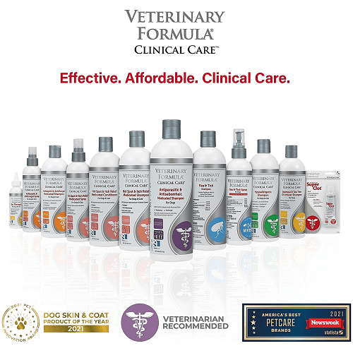 Antiparasitic & Antiseborrheic Medicated Dog Shampoo - 16 fl oz - J & J Pet Club - Veterinary Formula Clinical Care