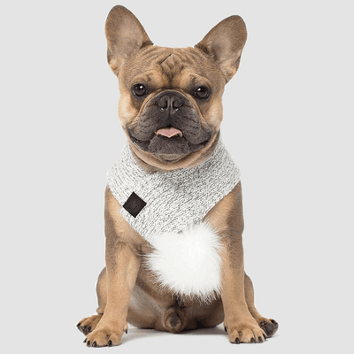 Après Ski Pom Pom Scarf in Snow Fox - J & J Pet Club - Canada Pooch