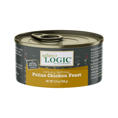Canned Cat Food - Chicken Feast - 5.5 oz - J & J Pet Club - Nature's Logic