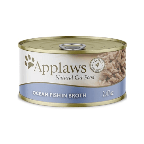 Canned Cat Treat Ocean Fish in Broth J J Pet Club