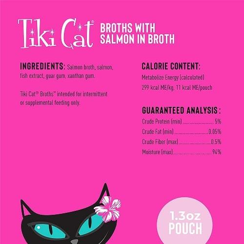 Cat Food Topper - BROTHS - Salmon in Broth - 1.3 oz pouch - J & J Pet Club - Tiki Cat