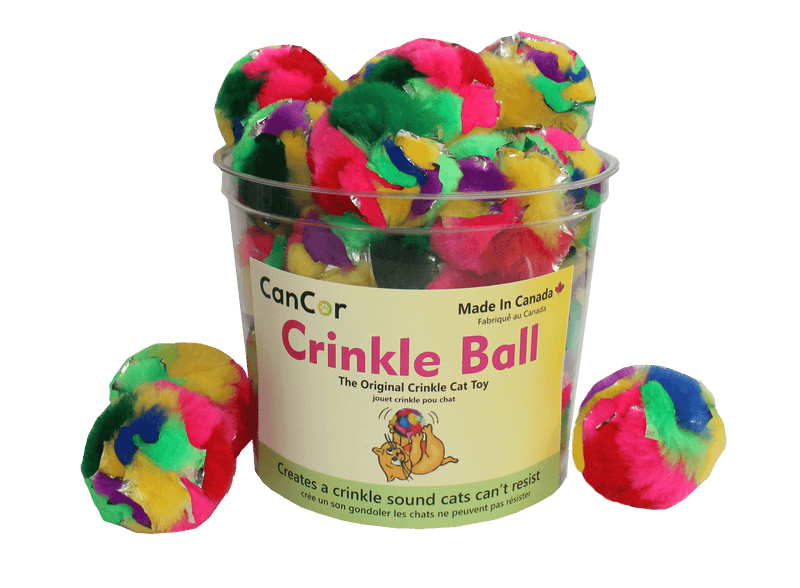 Cat Toys - Original Crinkle Ball - 2.5" - 1 pc - J & J Pet Club - Cancor