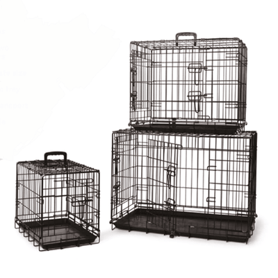 Deluxe Dog Crate - Foldable Double Doors - J & J Pet Club - BUD'Z