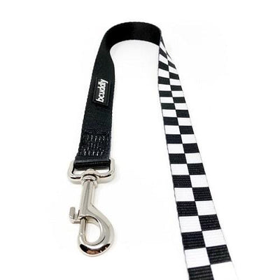 Dog Leash - Black Checker - 6 ft - J & J Pet Club - Bcuddly