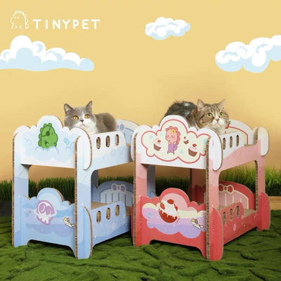 Double Deck Cat Scratching Bed, "Two-Cat Plan" (for up to 4 cats / 15 kg) - J & J Pet Club - Tinypet