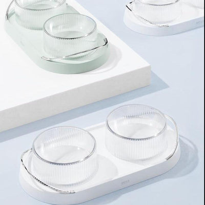 DOUBOWL Dual Pet Dinner Set - J & J Pet Club - Furrytail