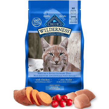 Dry Adult Cat Food BLUE Wilderness Grain Free Indoor Chicken